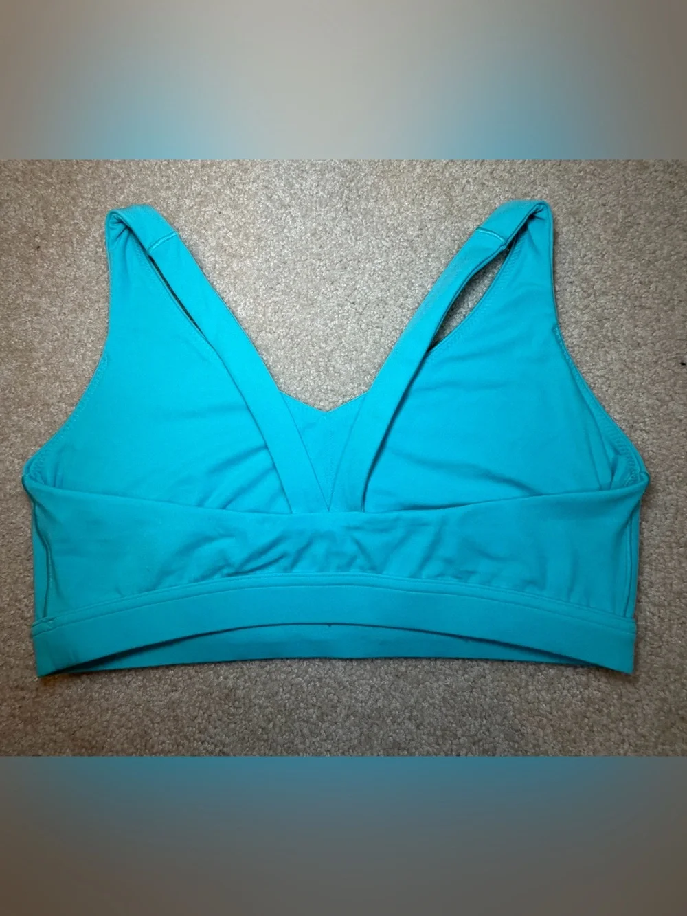 OFFLINE By Aerie Real Me Open Back Sports Bra Cyan Blue
